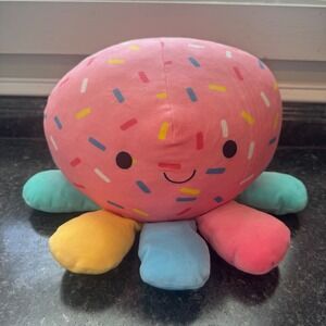 Smoochy Pals Multicolor Sprinkle Octopus Rainbow Squishable Soft Plush